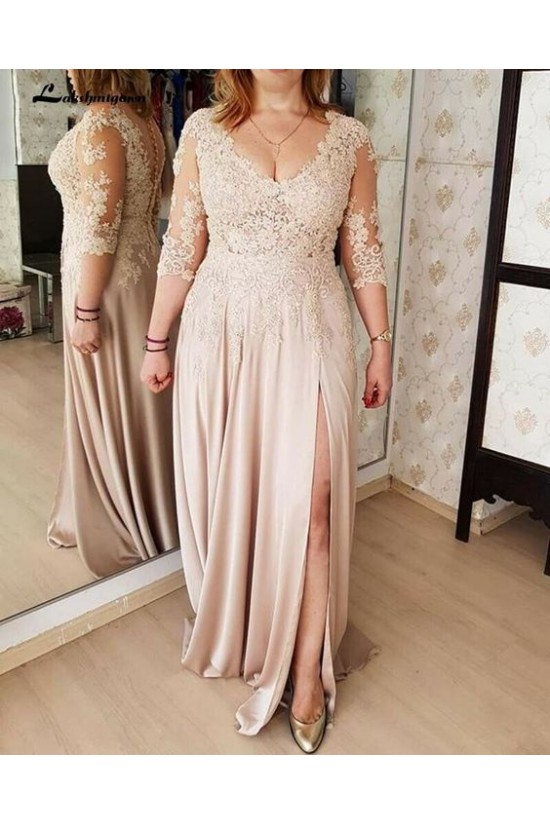 Elegant Lace 3/4 Length Sleeves Mother of the Bride Dresses 702003 Elegant Lace 3/4 Length Sleeves Mother of the Bride Dresses 702003
