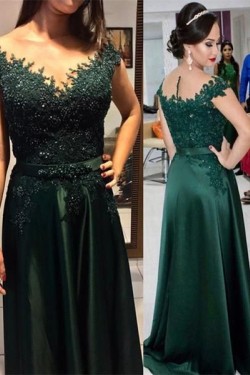 A-Line Beaded Lace Mother of the Bride Dresses 702014