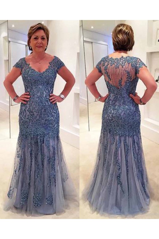 Beaded Lace Floor Length Mother of the Bride Dresses 702016