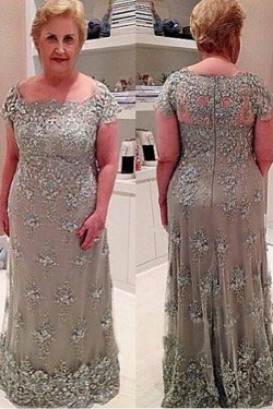 Beaded Lace Floor Length Mother of the Bride Dresses 702017