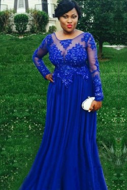 A-Line Beaded Lace Long Sleeves Mother of the Bride Dresses 702018