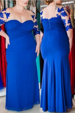 Mermaid Lace Appliques Mother of the Bride Dresses 702019