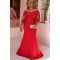 Mermaid Beaded Lace Long Red Mother of the Bride Dresses 702026