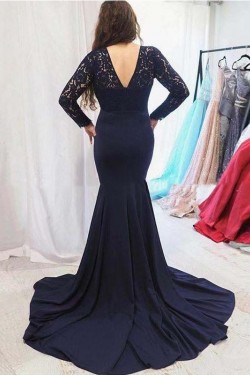 Mermaid Lace Long Sleeves Mother of the Bride Dresses 702027