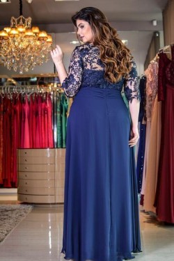 A-Line Chiffon Lace Mother of the Bride Dresses 702029