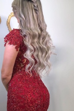 Mermaid Beaded Lace Long Mother of the Bride Dresses 702037