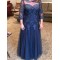Lace 3/4 Length Sleeves Navy Blue Mother of the Bride Dresses 702038