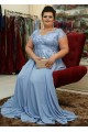 A-Line Chiffon Plus Size Mother of the Bride Dresses 702042