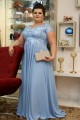 A-Line Chiffon Plus Size Mother of the Bride Dresses 702042