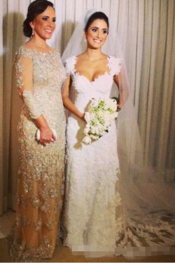 Elegant Beaded Lace Mother of the Bride Dresses 702048