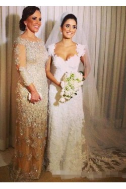 Elegant Beaded Lace Mother of the Bride Dresses 702048