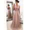A-Line Beaded Lace V-Neck Mother of the Bride Dresses 702050