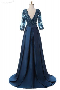 A-Line Beaded Lace Mother of the Bride Dresses 702051