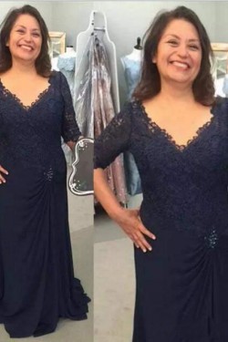 Elegant Lace Chiffon Mother of the Bride Dresses 702055