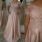 A-Line Beaded Lace Appliques Long Mother of the Bride Dresses 702057