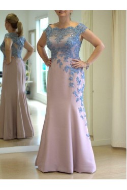 Mermaid Beaded Lace Appliques Mother of the Bride Dresses 702062