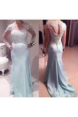 Long Sleeves Lace Mermaid Mother of the Bride Dresses 702064