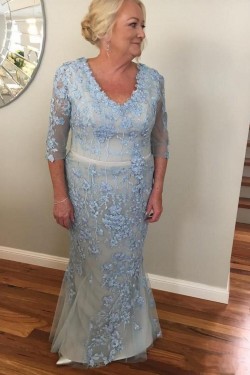 Mermaid Lace Long Mother of the Bride Dresses 702066