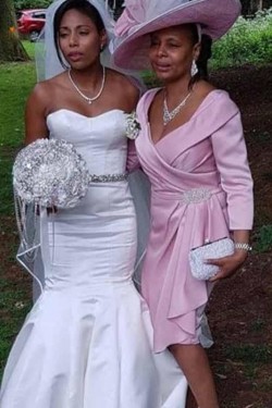 Short Pink Mother of the Bride Dresses 702068