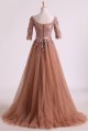 A-Line Lace Tulle Mother of the Bride Dresses 702069