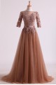 A-Line Lace Tulle Mother of the Bride Dresses 702069