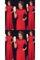 Long Red Beaded Lace Mother of the Bride Dresses 702072