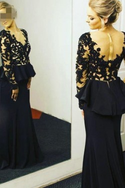 Long Sleeves Lace Mother of the Bride Dresses 702075