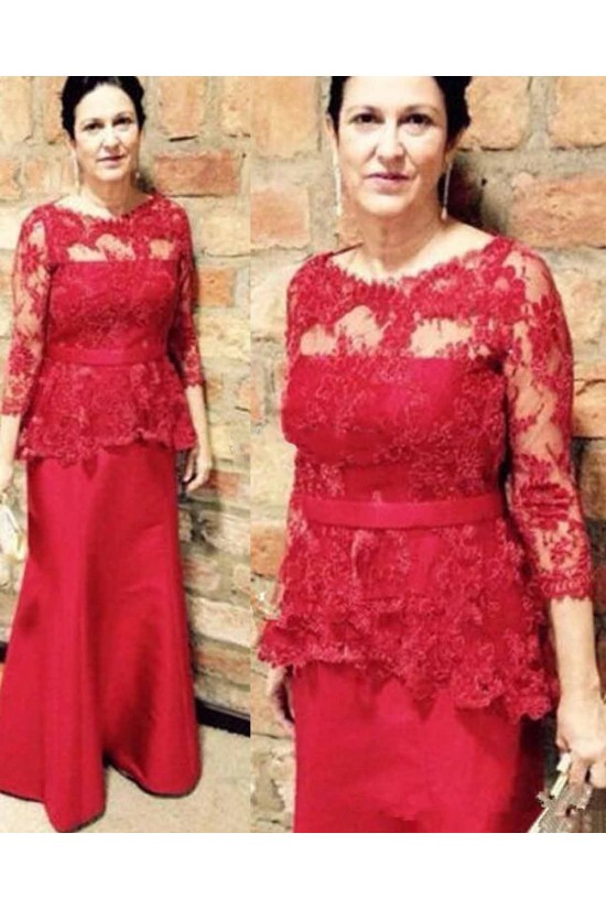 Long Red Mermaid Lace Mother of the Bride Dresses 702076 Long Red Mermaid Lace Mother of the Bride Dresses 702076