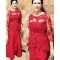 Long Red Mermaid Lace Mother of the Bride Dresses 702076