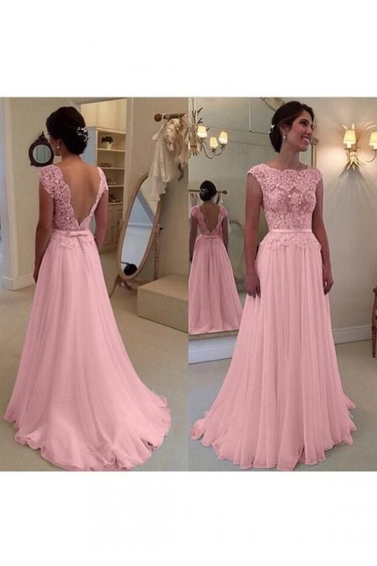 A-Line Beaded Lace Long Mother of the Bride Dresses 702083