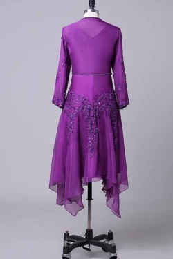 Short Beaded Lace Appliques Mother of the Bride Dresses 702090