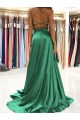A-Line V Neck Long Prom Dresses Formal Evening Gowns with Slit 901002 A-Line V Neck Long Prom Dresses Formal Evening Gowns with Slit 901002