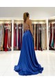 A-Line V Neck Long Prom Dresses Formal Evening Gowns with Slit 901002 A-Line V Neck Long Prom Dresses Formal Evening Gowns with Slit 901002