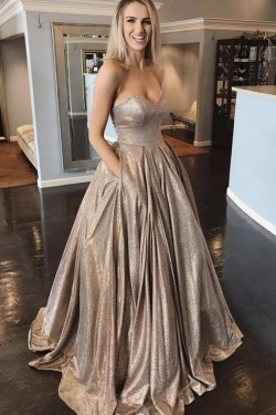 Sequin Long Prom Dress Ball Gown Formal Evening Dresses 901004