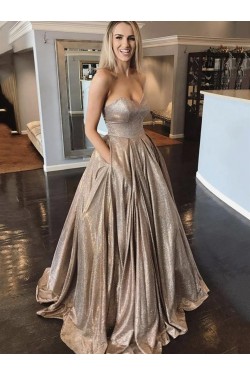 Sequin Long Prom Dress Ball Gown Formal Evening Dresses 901004