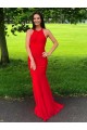 Elegant Long Red Mermaid Prom Dresses Formal Evening Gowns 901009