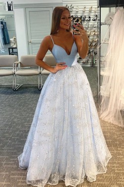 A-Line Long Prom Dresses Formal Evening Gowns 901014