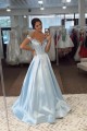 A-Line Long Yellow Satin Prom Dresses Formal Evening Gowns with Pockets 901019 A-Line Long Yellow Satin Prom Dresses Formal Evening Gowns with Pockets 901019