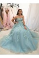 Long Strapless Tulle Prom Dresses Formal Evening Gowns with Lace Appliques 901022 Long Strapless Tulle Prom Dresses Formal Evening Gowns with Lace Appliques 901022