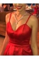 Long Red Satin Prom Dresses Formal Evening Gowns 901027
