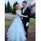 Long Blue Lace and Tulle Prom Dresses Formal Evening Gowns 901032