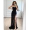 Long Black Sheath Prom Dresses Formal Evening Gowns 901043