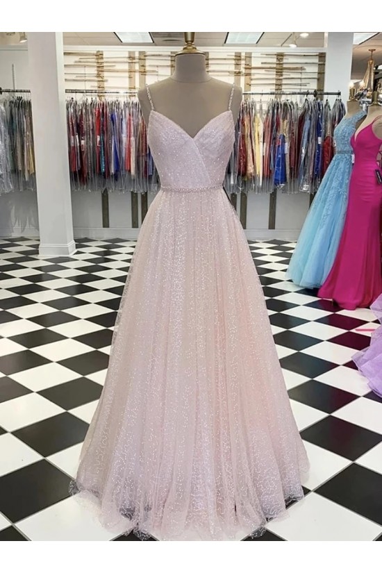 A-Line Sparkle Tulle Long Prom Dresses Formal Evening Gowns 901044 A-Line Sparkle Tulle Long Prom Dresses Formal Evening Gowns 901044