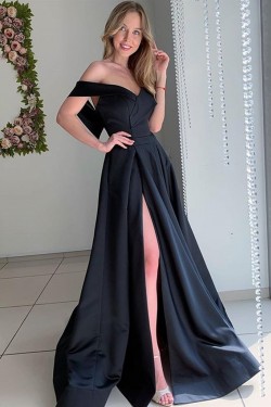 A-Line Long Blue Prom Dresses Formal Evening Gowns 901048