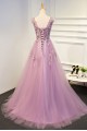 A-Line Tulle and Lace Long Prom Dresses Formal Evening Gowns 901055 A-Line Tulle and Lace Long Prom Dresses Formal Evening Gowns 901055