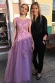 A-Line Tulle and Lace Long Prom Dresses Formal Evening Gowns 901055 A-Line Tulle and Lace Long Prom Dresses Formal Evening Gowns 901055