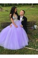 A-Line Lavender Tulle Long Beaded Prom Dresses Formal Evening Gowns 901061 A-Line Lavender Tulle Long Beaded Prom Dresses Formal Evening Gowns 901061
