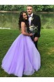 A-Line Lavender Tulle Long Beaded Prom Dresses Formal Evening Gowns 901061 A-Line Lavender Tulle Long Beaded Prom Dresses Formal Evening Gowns 901061