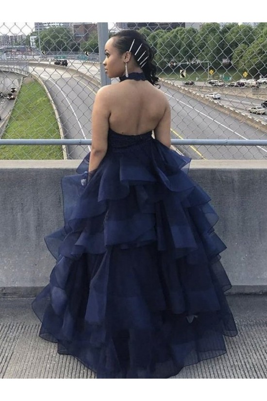 A-Line Lace and Tulle Long Navy Blue Prom Dresses Formal Evening Gowns 901065 A-Line Lace and Tulle Long Navy Blue Prom Dresses Formal Evening Gowns 901065