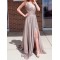 A-Line Sparkle Long Prom Dresses Formal Evening Gowns 901070